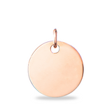 Ultrasound Illustration Coin Necklace - Rose plated