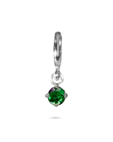 Sliding Birthstone Charm Necklace - Silver