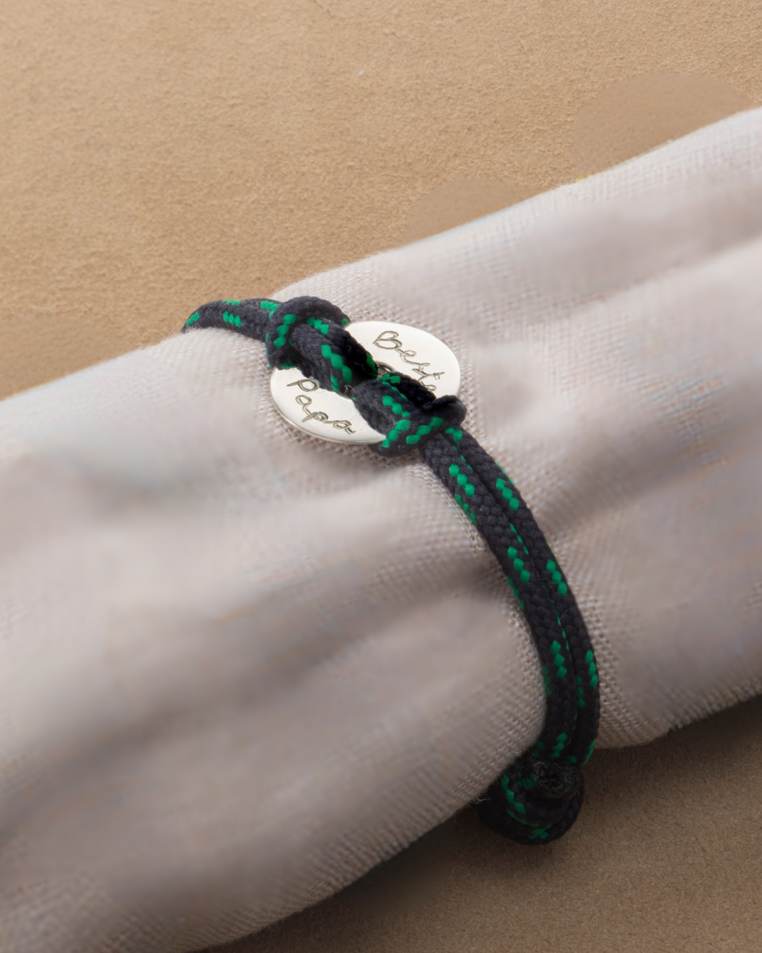 Men Open Disk Bracelet - Silver