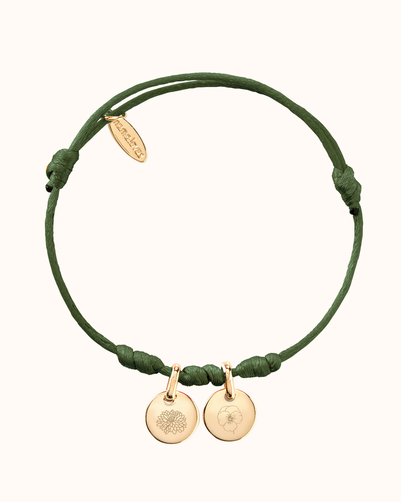 Single Geburtsblume Armband - Vergoldet