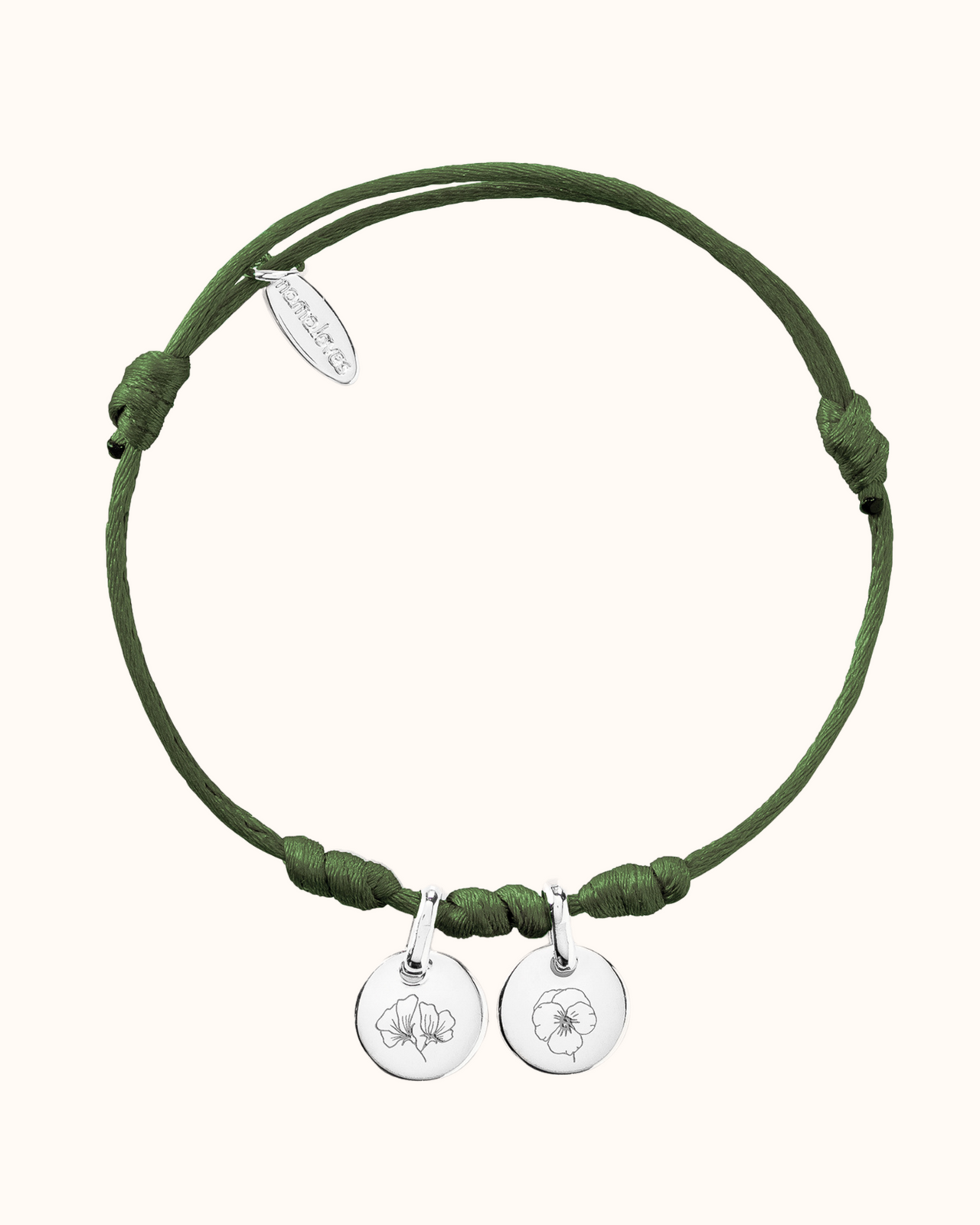 Single Geburtsblume Armband - Silber