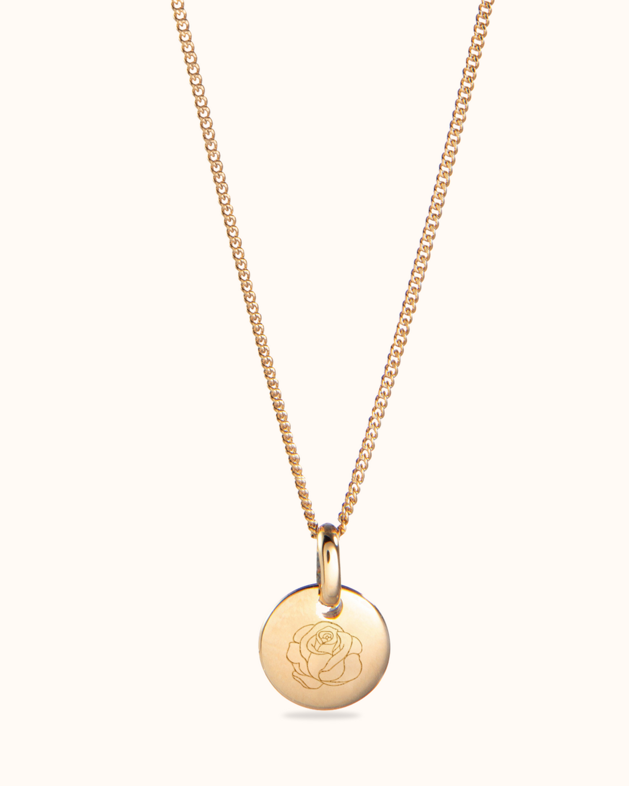 Single Birth Flower Necklace - Gold plated