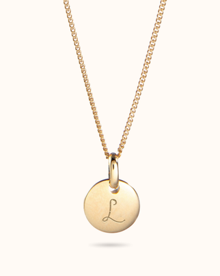 Mini Coin Ketting - 18k Verguld