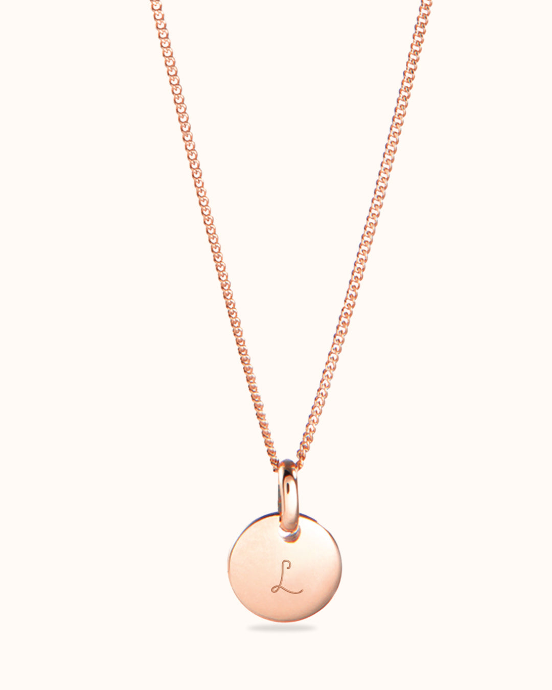 Mini Coin Necklace - Rose plated