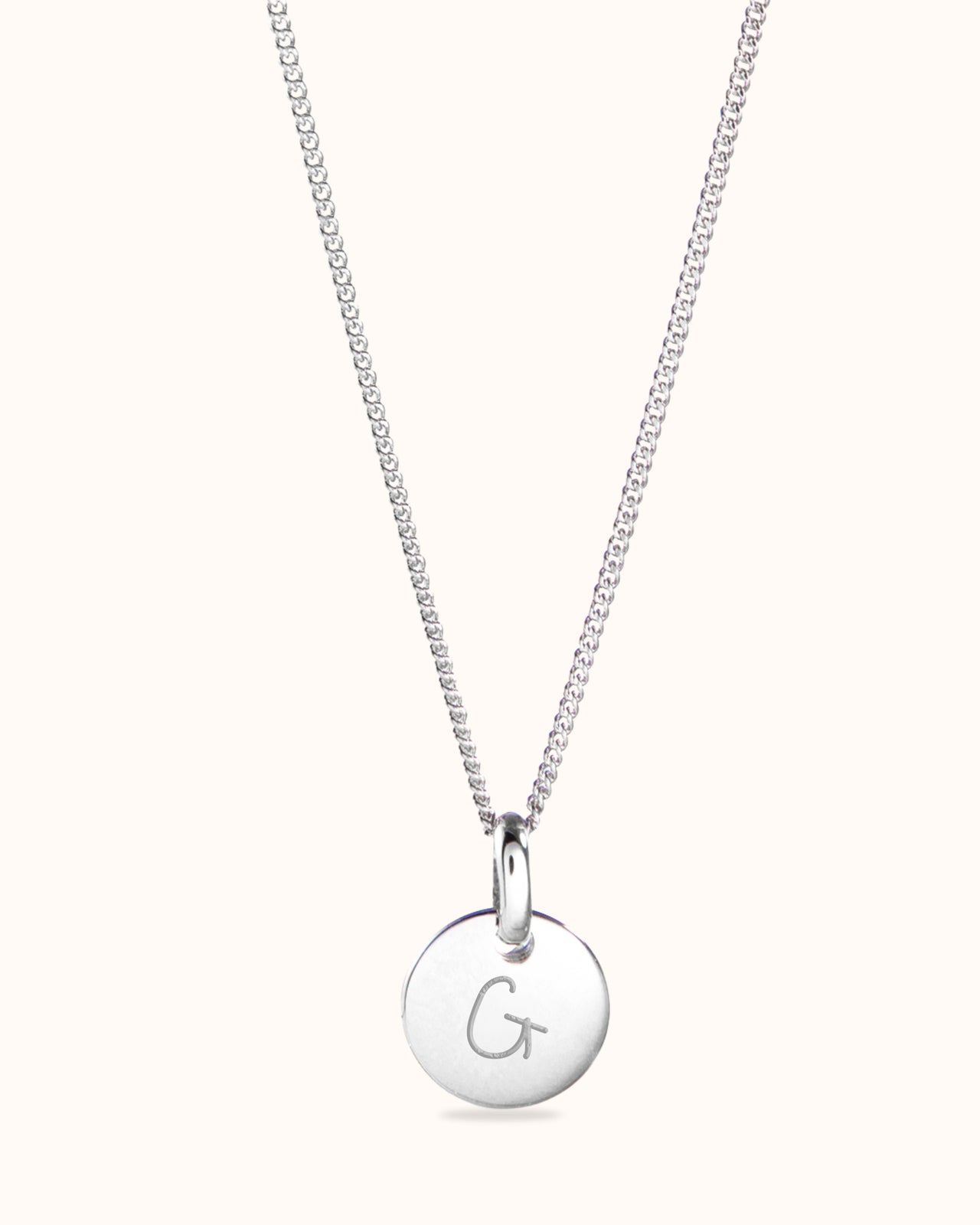 Collier Mini Pendentif Rond - Argent