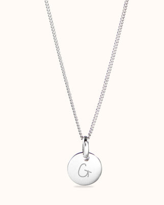 Collier Mini Pendentif Rond - Argent