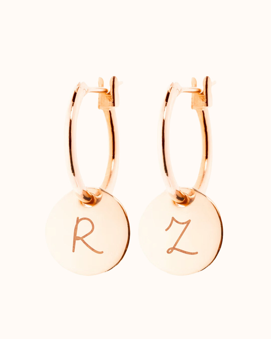 Mini Coin Earrings - Rose plated