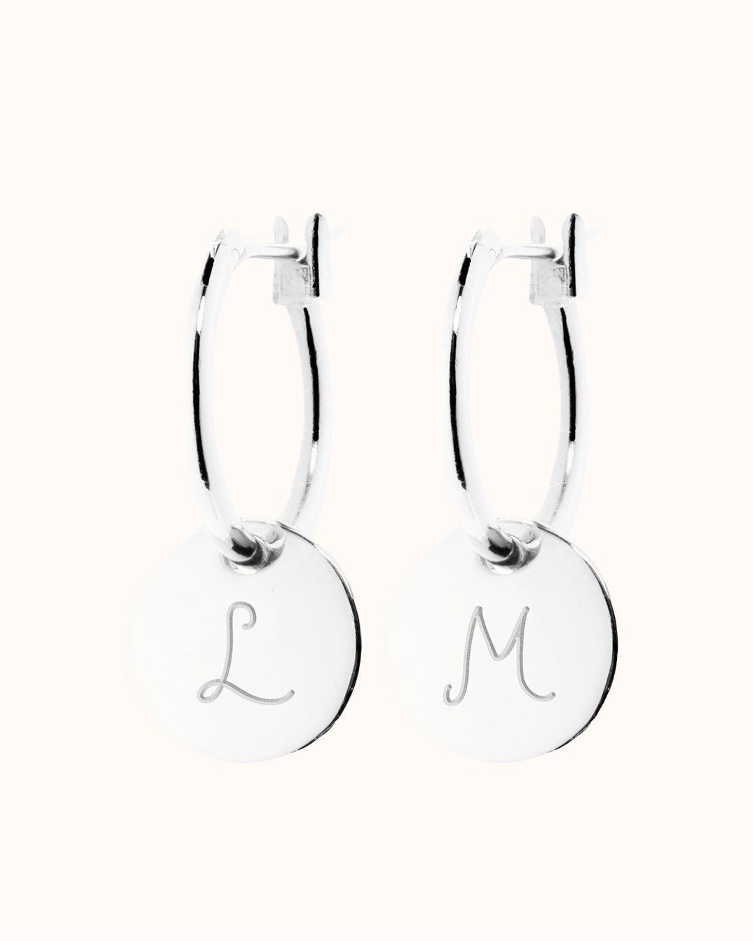 Mini Coin Earrings - Silver