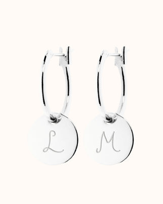 Mini Coin Earrings - Silver