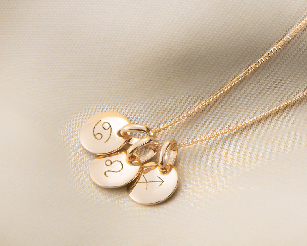 Collier Constellation Zodiaque - Plaque or