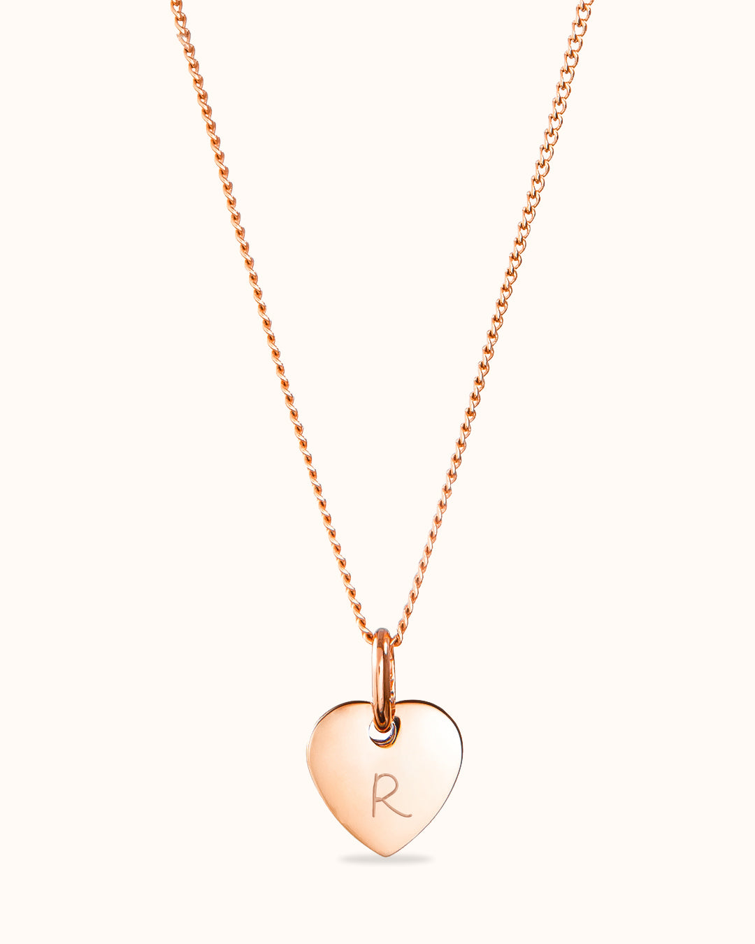 Mini Heart Necklace - Rose plated