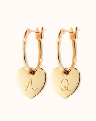 Boucles d'oreilles Mini Cœur - Plaque or 18 carats