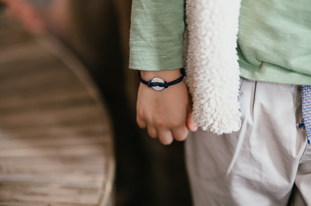 Bracelet Mini Disque Ouvert - Argent