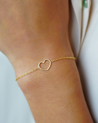 Mini Open Heart Armband – Vergoldet