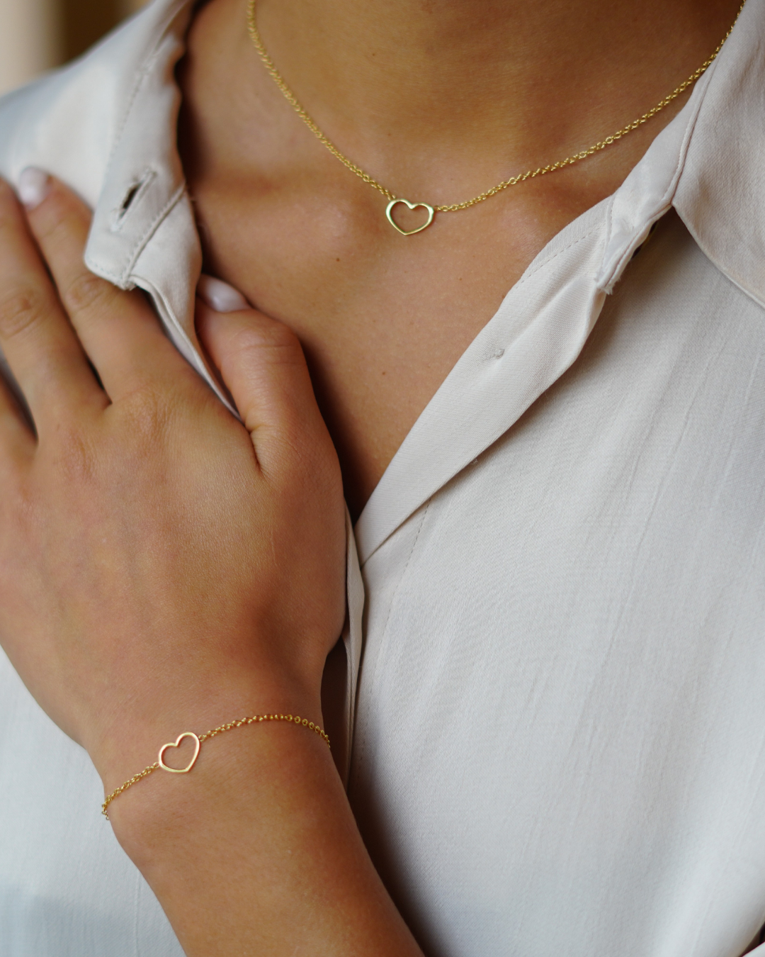 Mini Open Heart Bracelet – Gold-Plated