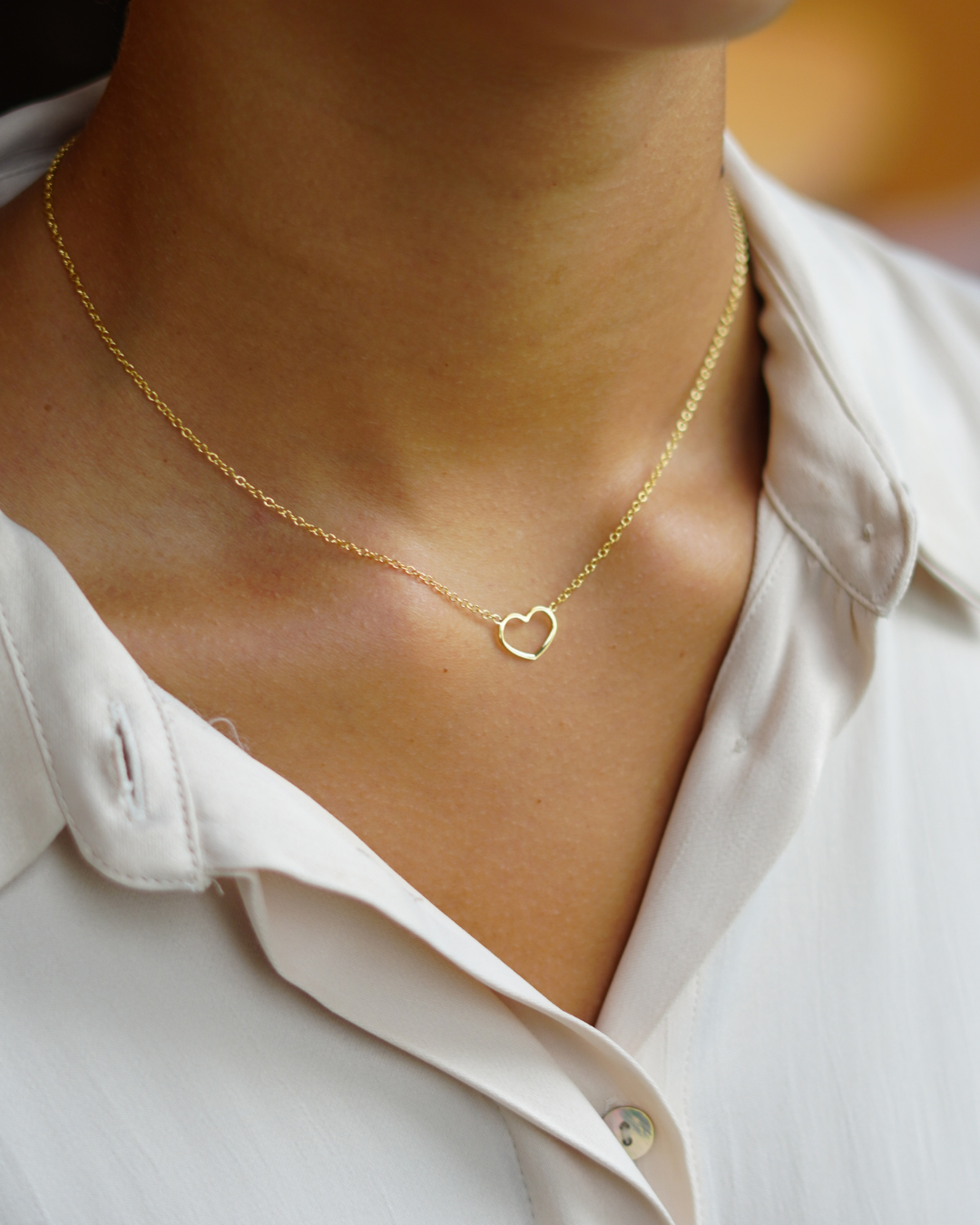 Mini Open Heart Necklace – Gold-Plated