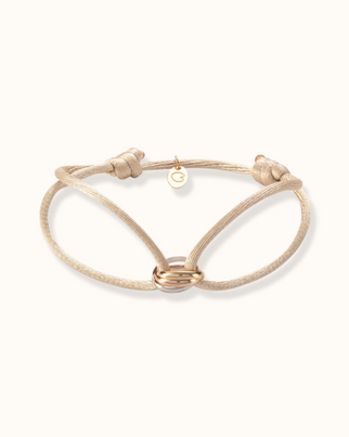 14k Personalised Tricolor Bracelet - 14k gold