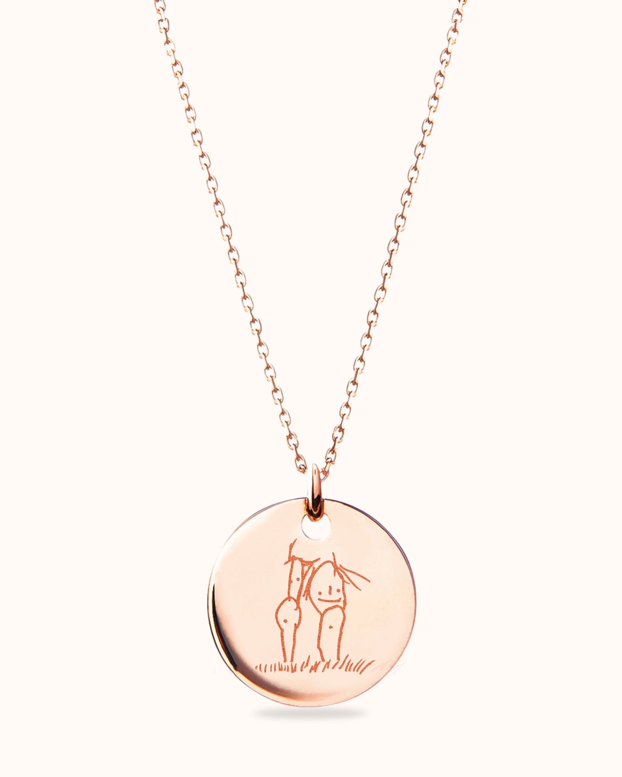 My Own Drawing Ketting - 18k Rosé Verguld