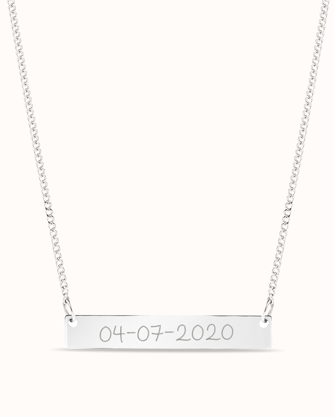 Bar Name Necklace - Silver