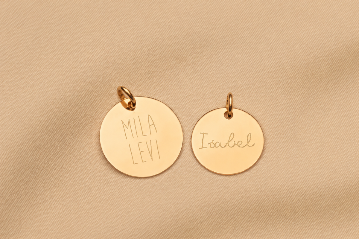Einzelne Charms mit Name oder Buchstaben 375er Echtgold - 375er Echtgold