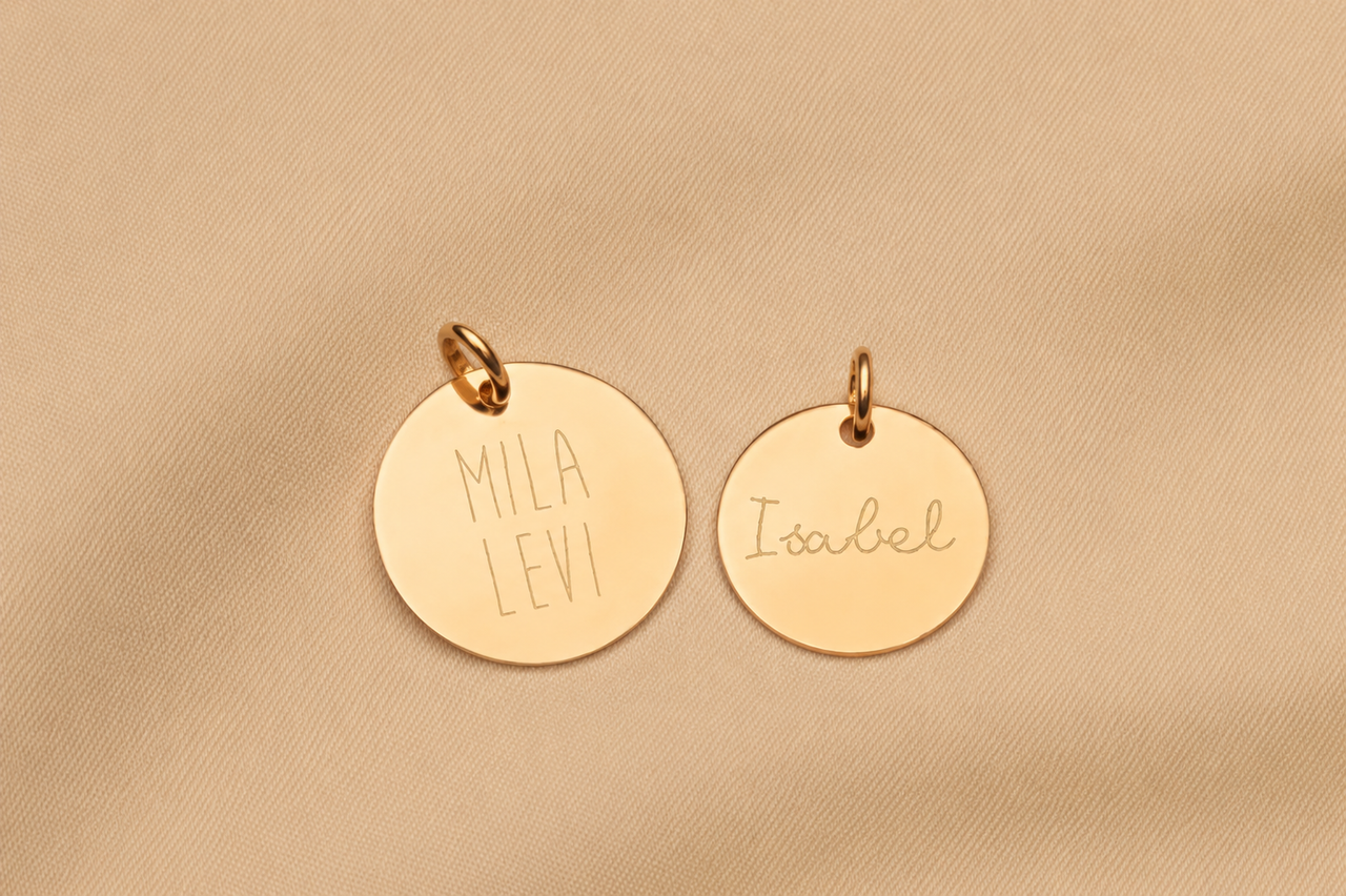 Einzelne Charms mit Name oder Buchstaben 375er Echtgold - 375er Echtgold