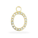 Bedel Initial party oorbel letter - Verguld