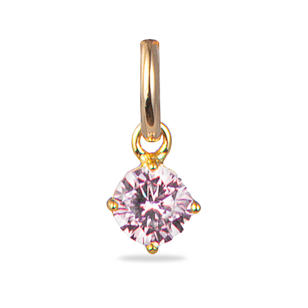 Birthstone Charm Bedel - 18k Verguld