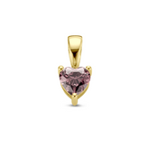 Charme Coeur Pierre de Naissance - Or Massif 14 Carats