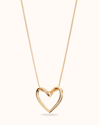 Open Heart Necklace - Gold plated