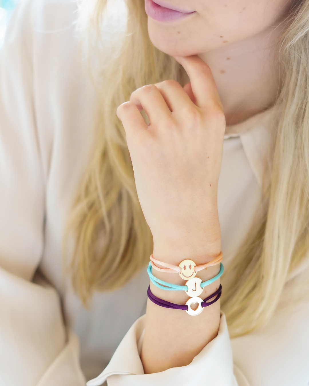 Open Initial Armband - 18k Verguld