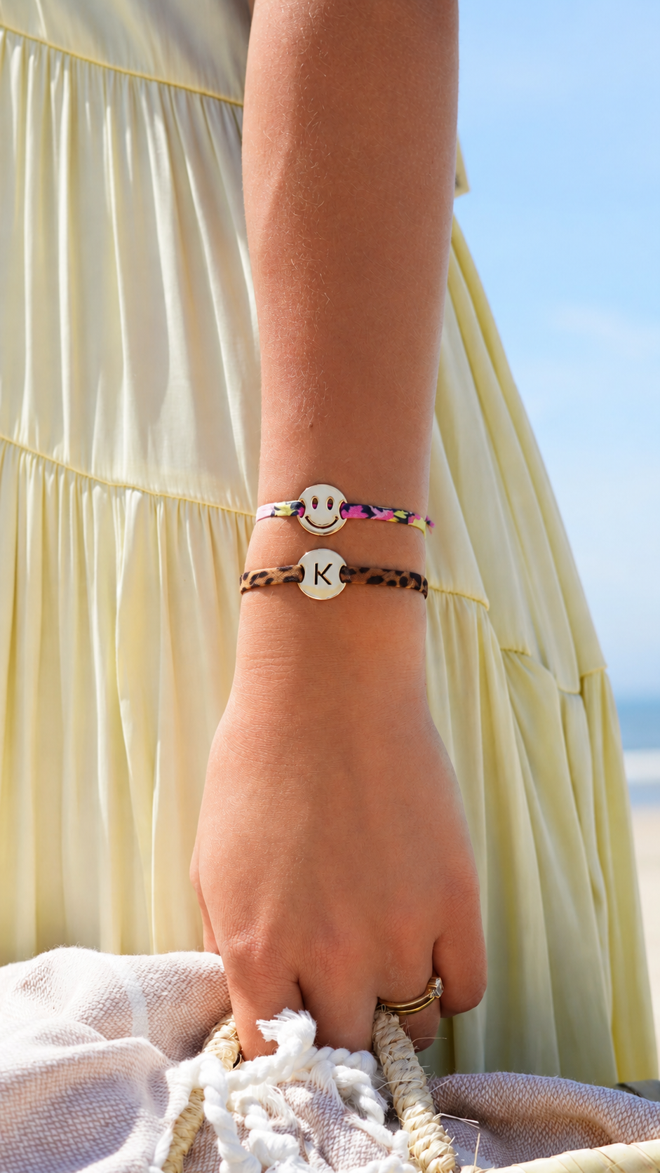 Open Initial Wrap Bracelet - Gold plated