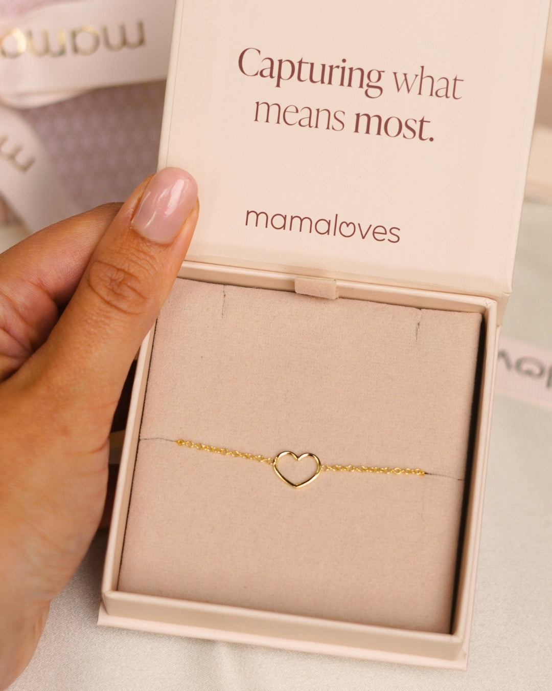 Mini Open Heart Bracelet – Gold-Plated