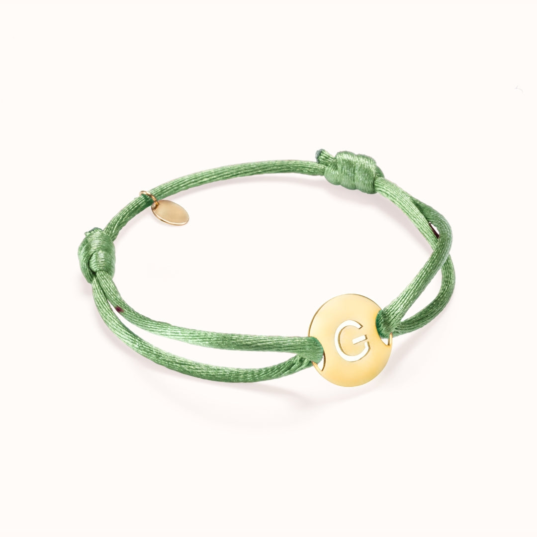 Bracelet Initiale Ouverte - Plaque or 18 carats