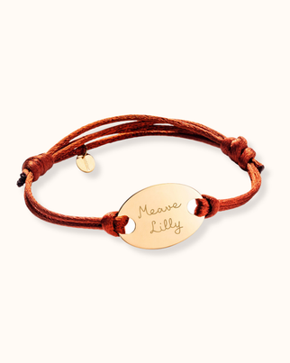 Bracelet Ovale - Plaque or 18 carats