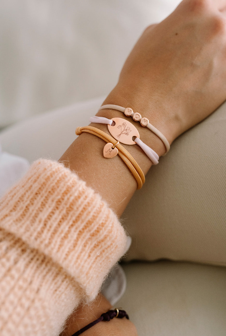 Initial Beads Armband - 18k Rosé Verguld