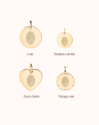 Fingerprint Charm - Gold plated