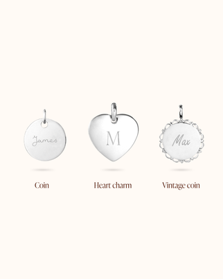 Personalisierte Einzelne Charms mit Name - Silber