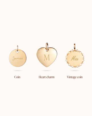 Personalisierte Einzelne Charms mit Namen - Vergoldet