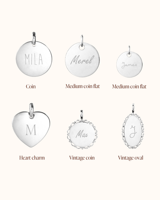 Gepersonaliseerde Losse Bedels met naam - Sterling Zilver 925