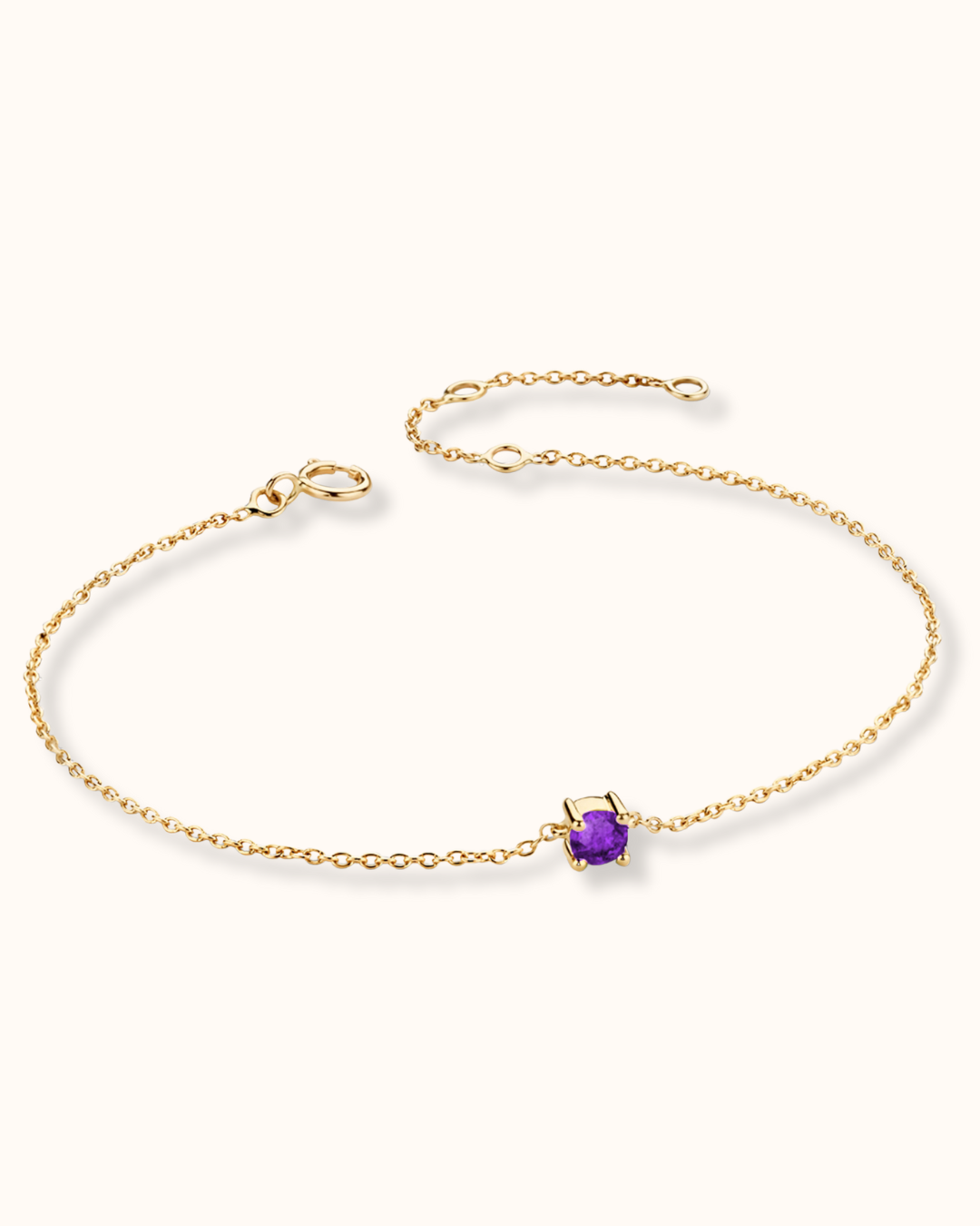 14k Birthstone Armband - 14k Solid Gold