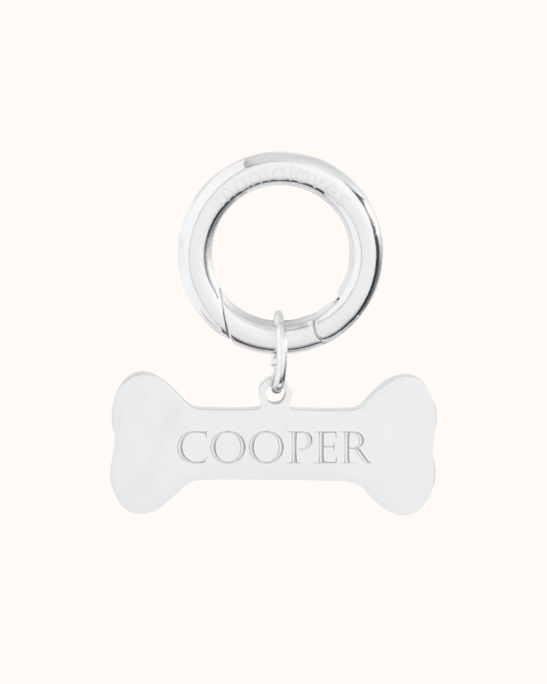 Pet Tag Bone - Stainless steel silver