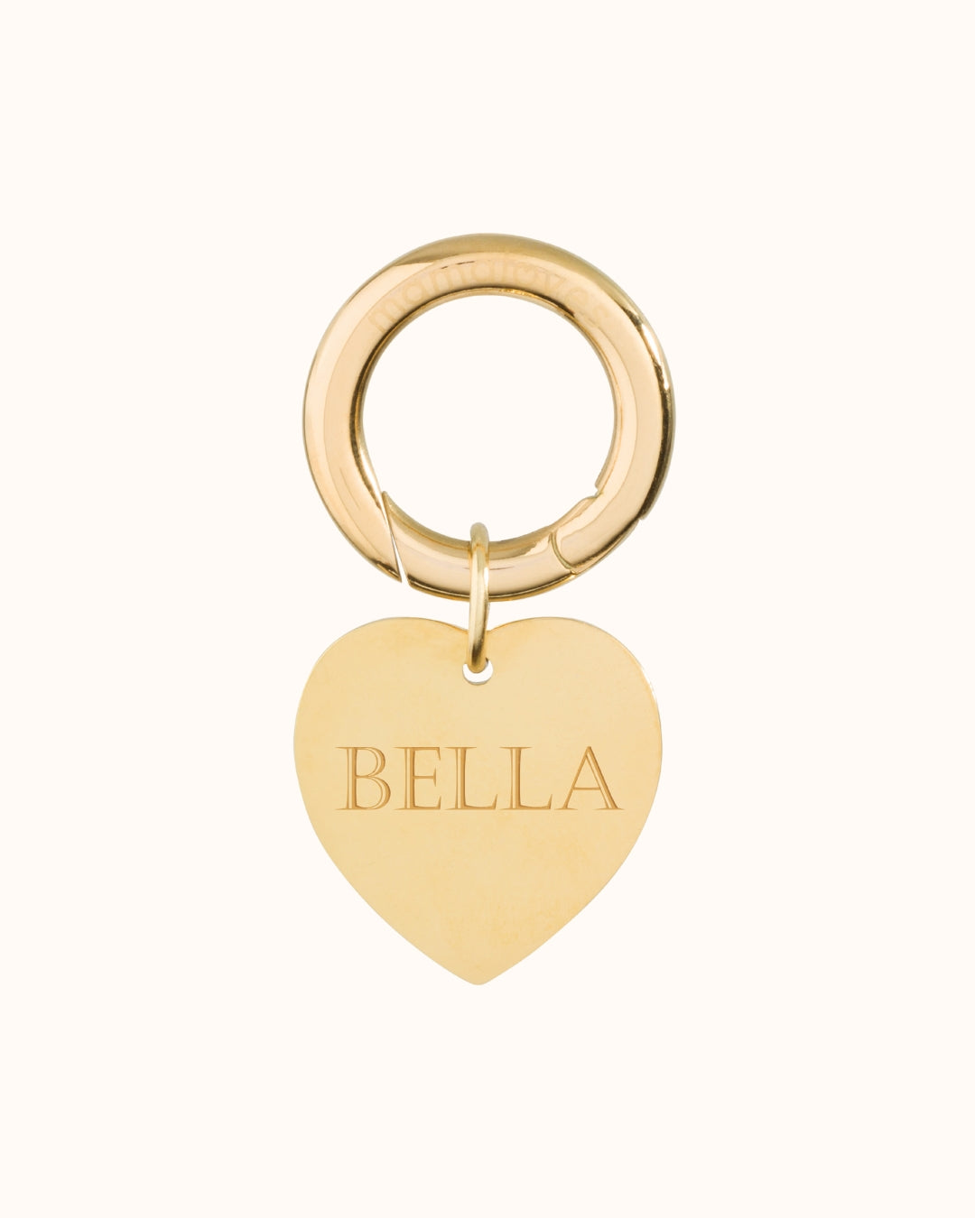 Pet Tag Heart - Stainless steel gold