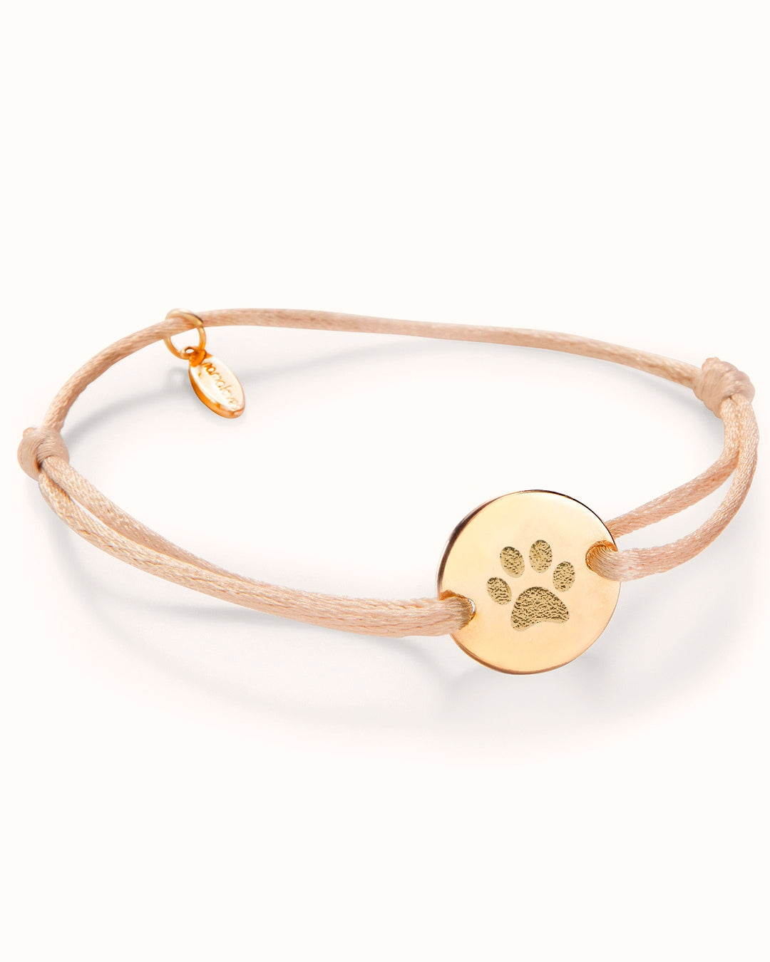 Paw Print Round Bracelet - Gold plated