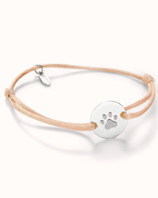 Paw Print Round Bracelet - Silver