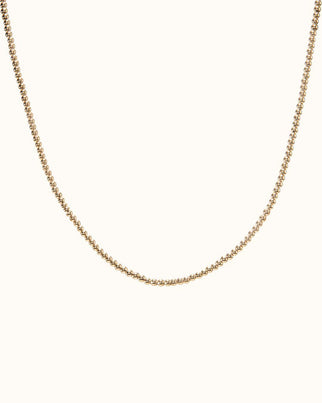 Beaded Necklace - Gold plated