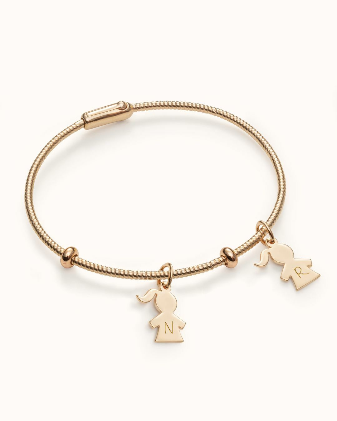 PROUD MOM Charm Bangle - Gold plated