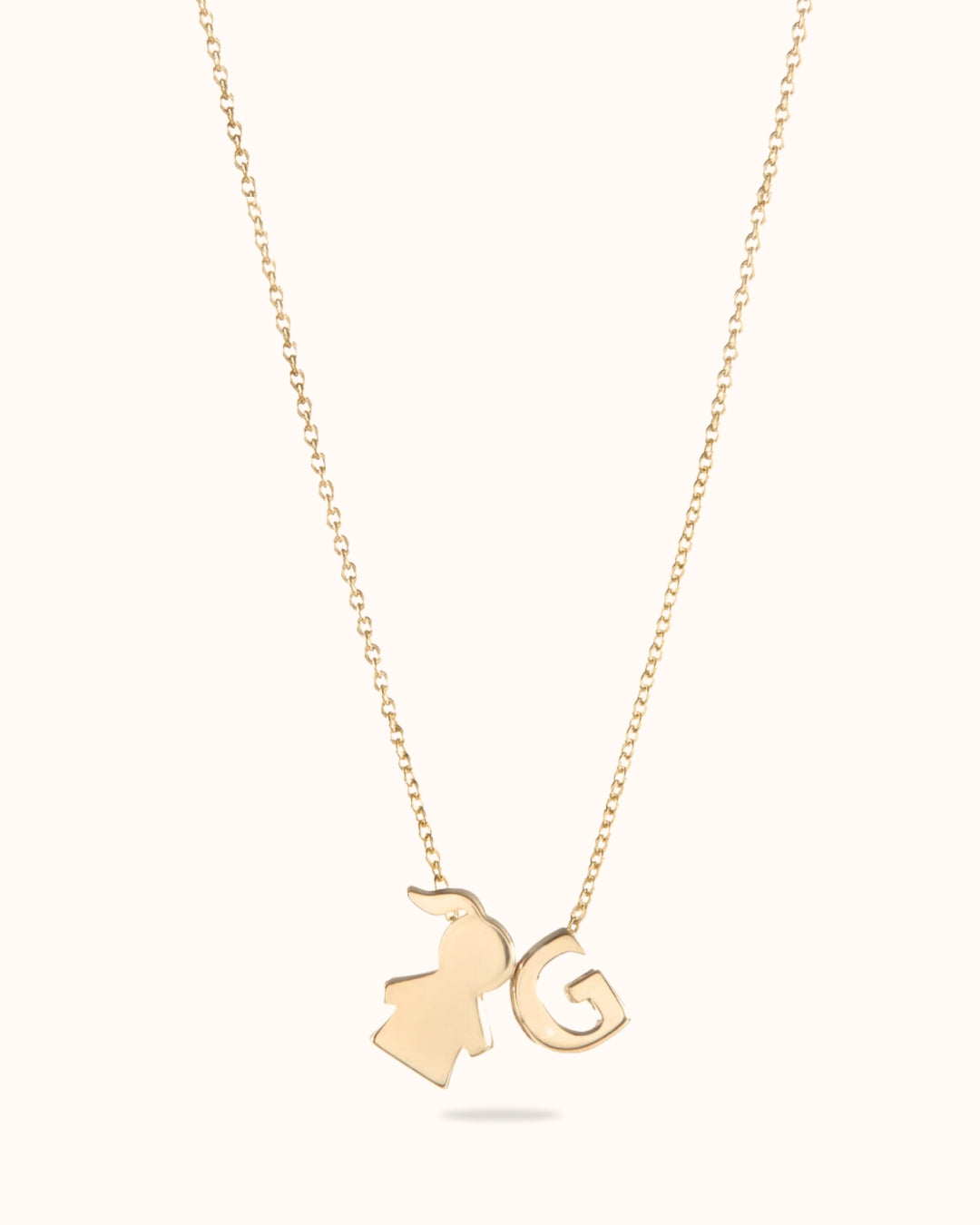 14k PROUD MOM Character Necklace - 14k gold