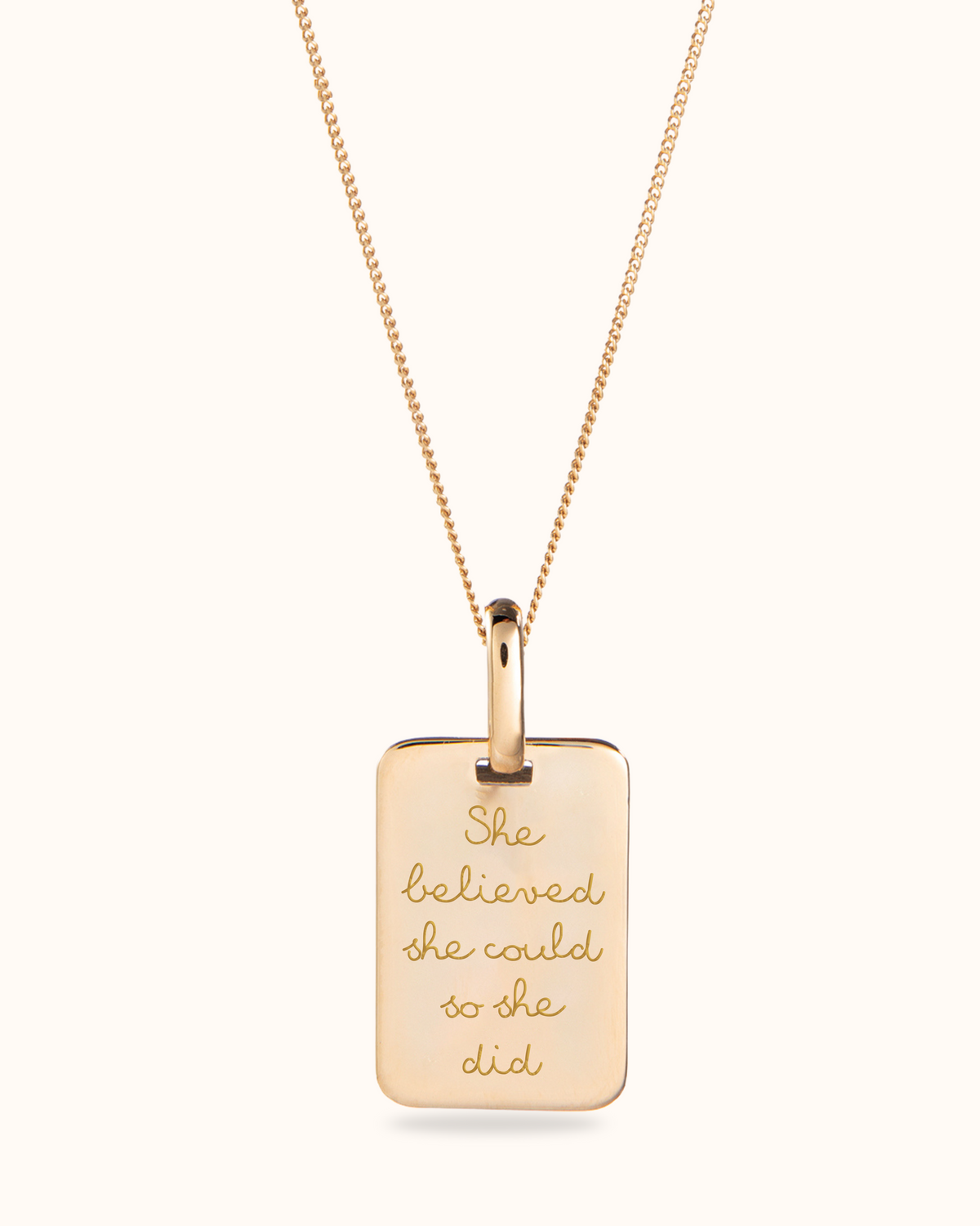 Quote Necklace - Gold plated