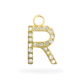 Bedel Initial party oorbel letter - Verguld