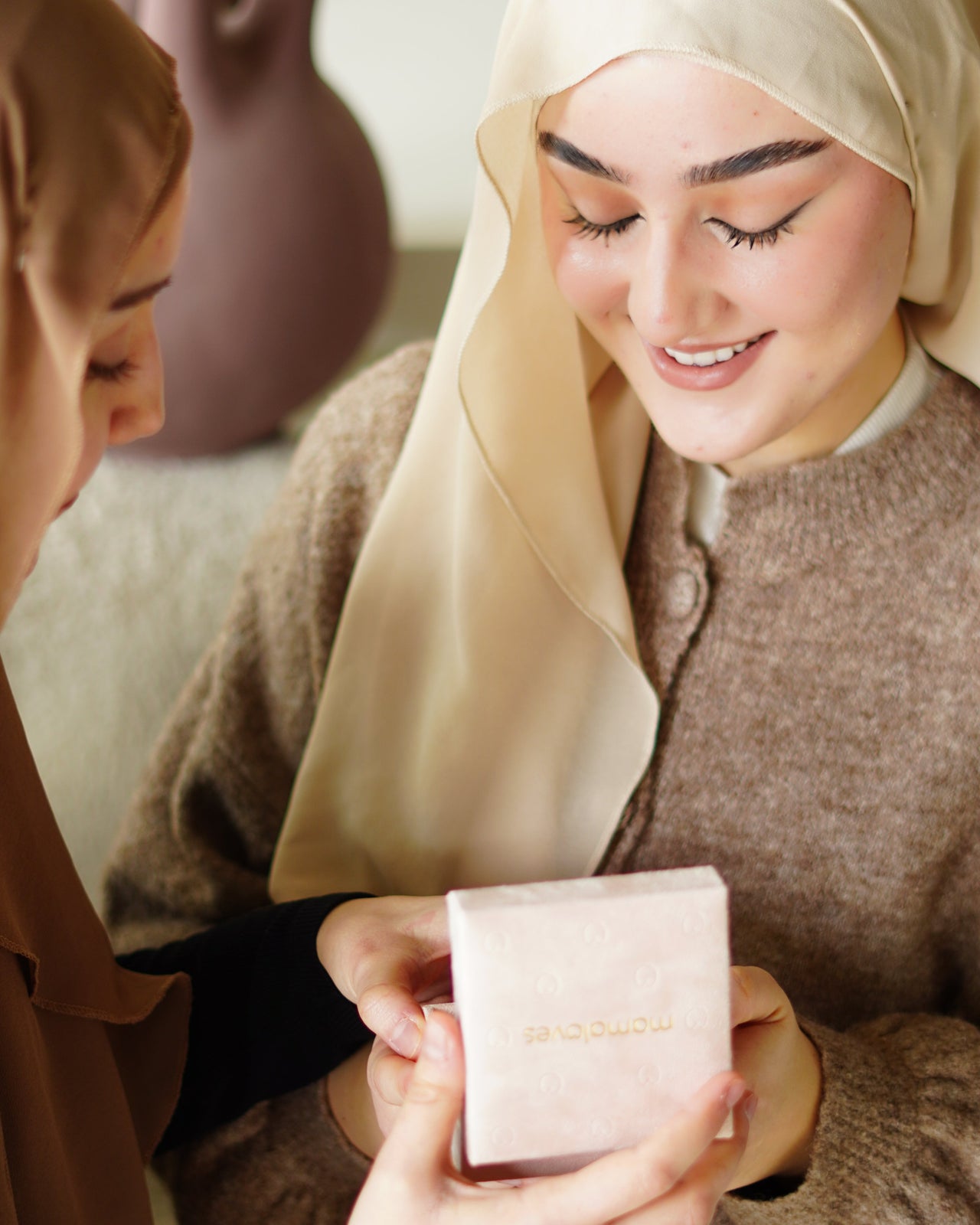 Necklace with Arabic Engraving – 14 K Solid Gold - 14mm Small Coin